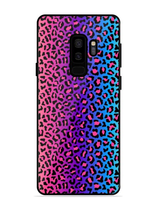 Colorful Leopard Seamless Glossy Metal Phone Cover for Samsung Galaxy S9 Plus Zapvi