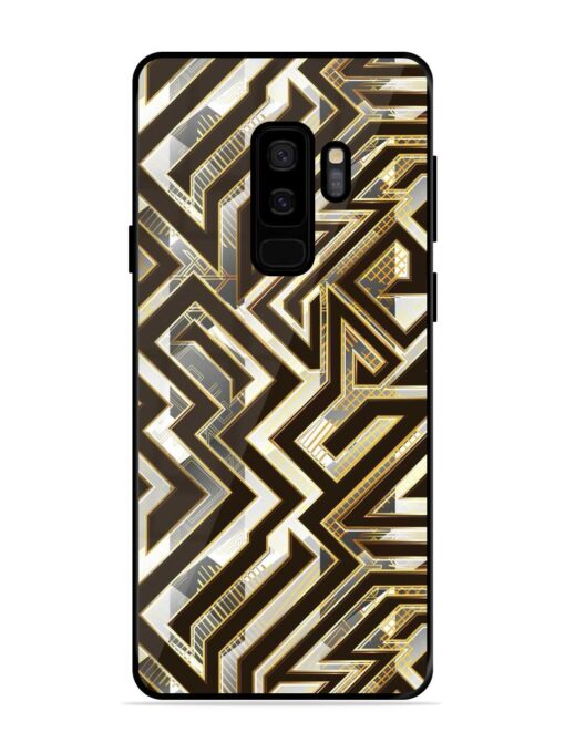 Technology Geometric Seamless Glossy Metal Phone Cover for Samsung Galaxy S9 Plus Zapvi