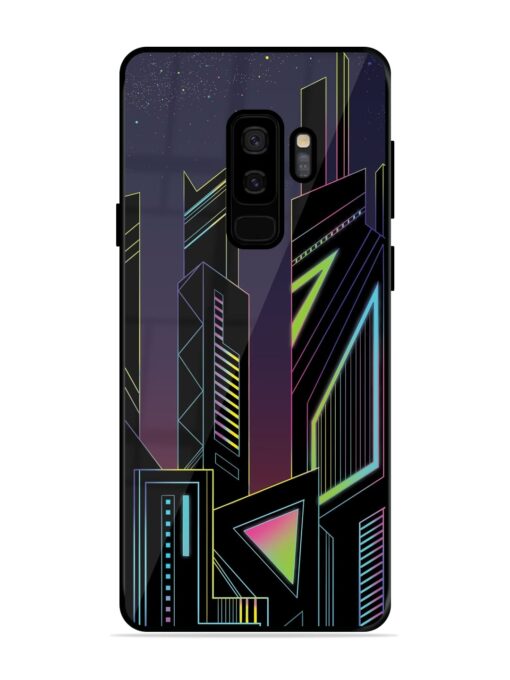 Neon Dreamscape Glossy Metal Phone Cover for Samsung Galaxy S9 Plus Zapvi