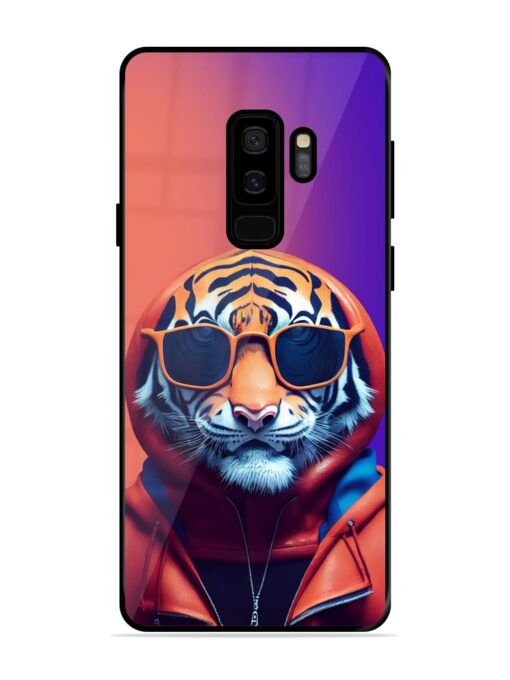 Tiger Animation Glossy Metal Phone Cover for Samsung Galaxy S9 Plus Zapvi