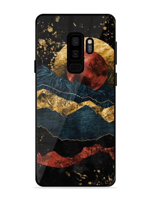 Gold Painting View Glossy Metal Phone Cover for Samsung Galaxy S9 Plus Zapvi