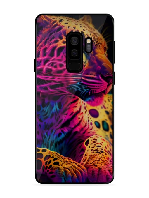 Leopard Art Glossy Metal Phone Cover for Samsung Galaxy S9 Plus Zapvi