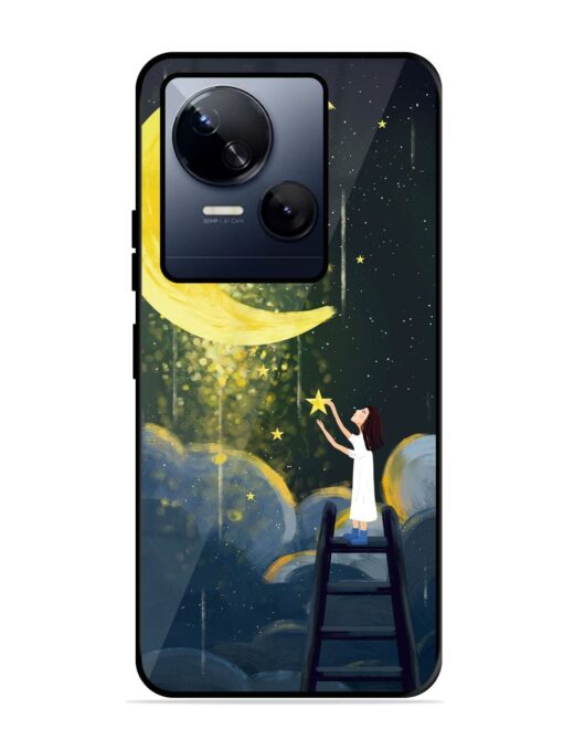 Moonlight Healing Night Illustration Glossy Metal TPU Phone Cover for Tecno Spark 10 (5G) Zapvi