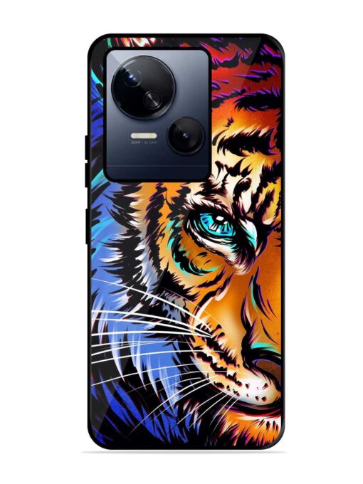 Colorful Lion Art Glossy Metal Phone Cover for Tecno Spark 10 (5G) Zapvi