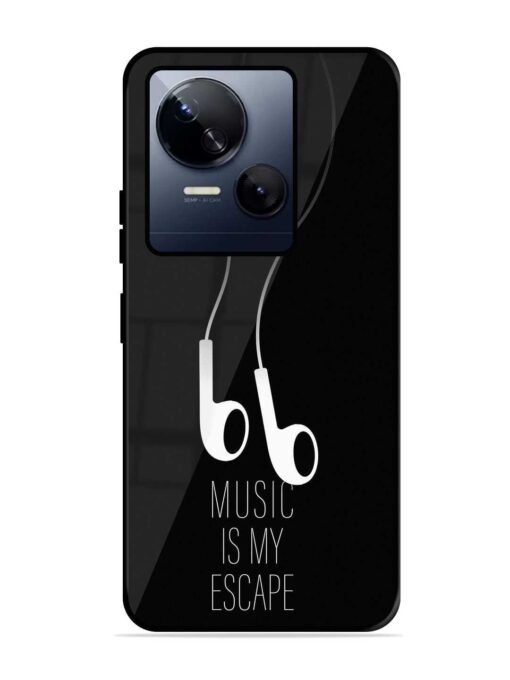 Music Is My Escape Glossy Metal Phone Cover for Tecno Spark 10 (5G) Zapvi