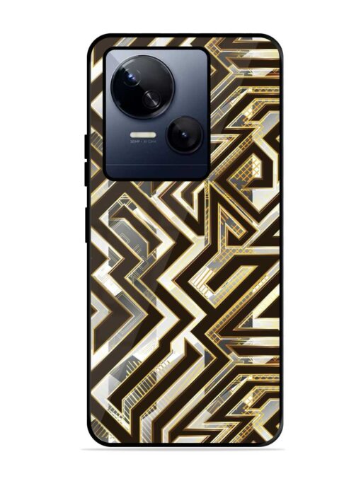 Technology Geometric Seamless Glossy Metal Phone Cover for Tecno Spark 10 (5G)