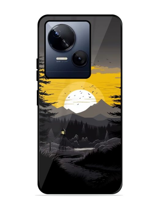 Sunset Vector Glossy Metal Phone Cover for Tecno Spark 10 (5G)