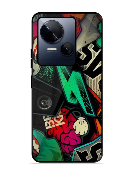 Graffiti Art Glossy Metal Phone Cover for Tecno Spark 10 (5G) Zapvi