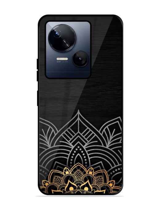 Decorative Golden Pattern Glossy Metal Phone Cover for Tecno Spark 10 (5G)