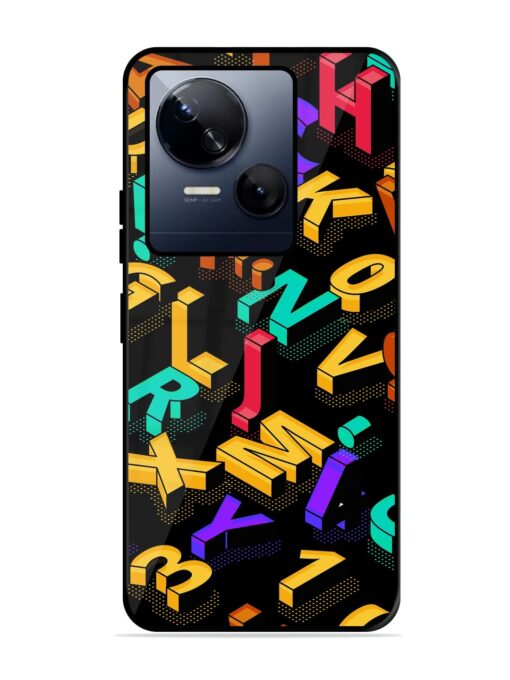 Seamless Pattern With Letters Glossy Metal Phone Cover for Tecno Spark 10 (5G)