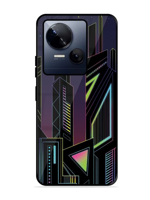 Neon Dreamscape Glossy Metal Phone Cover for Tecno Spark 10 (5G)