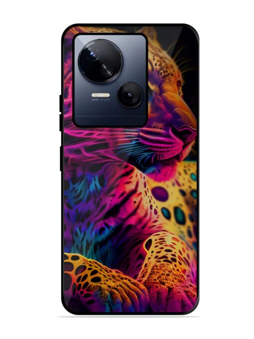 Leopard Art Glossy Metal Phone Cover for Tecno Spark 10 (5G) Zapvi