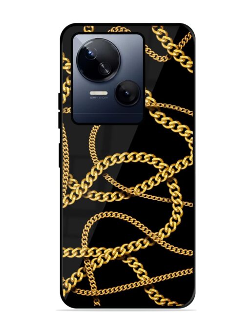 Decorative Golde Chain Glossy Metal Phone Cover for Tecno Spark 10 (5G) Zapvi