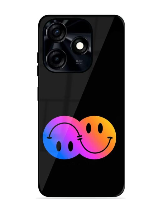 Gradient Smile Art Glossy Metal TPU Phone Cover for Tecno Spark 10C Zapvi