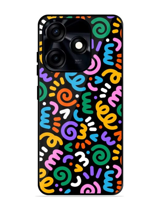 Colorful Seamless Vector Glossy Metal Phone Cover for Tecno Spark 10C Zapvi