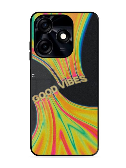 Good Vibes Glossy Metal Phone Cover for Tecno Spark 10C