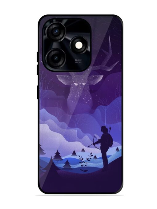 Deer Forest River Glossy Metal Phone Cover for Tecno Spark 10C Zapvi