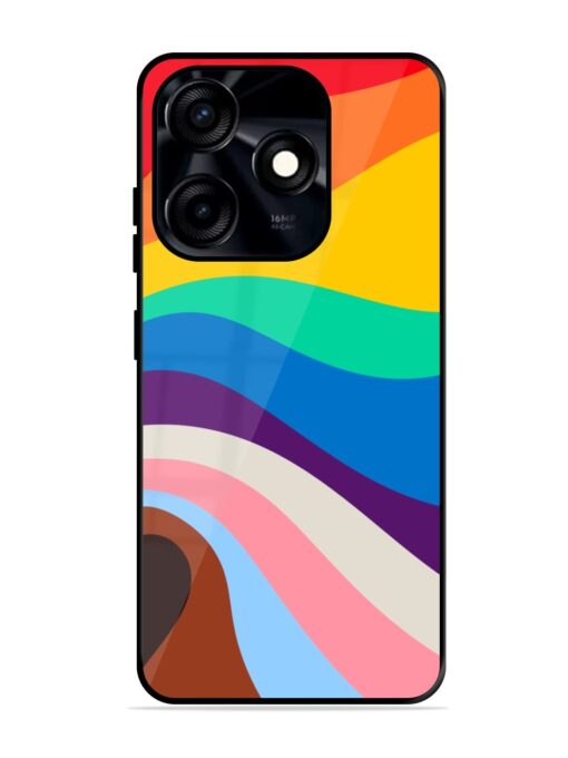 Minimal Pride Art Glossy Metal Phone Cover for Tecno Spark 10C Zapvi