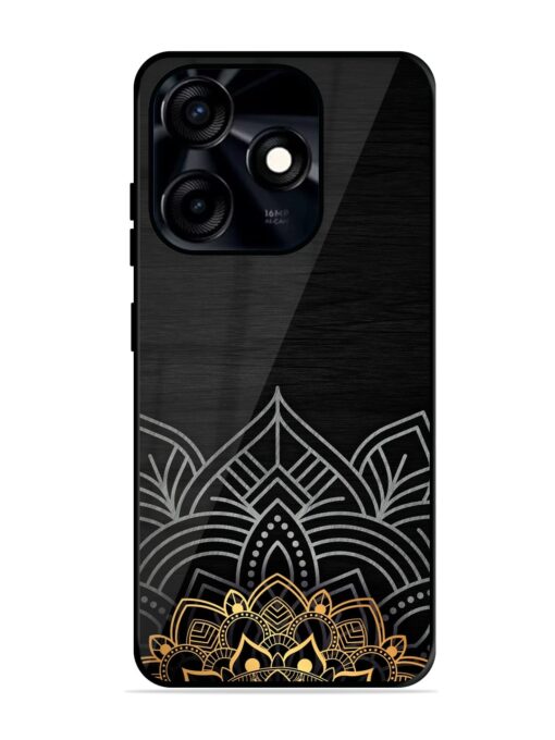 Decorative Golden Pattern Glossy Metal Phone Cover for Tecno Spark 10C