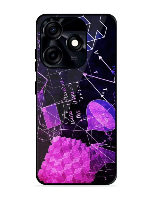 Math Physics Formula Art Glossy Metal Phone Cover for Tecno Spark 10C