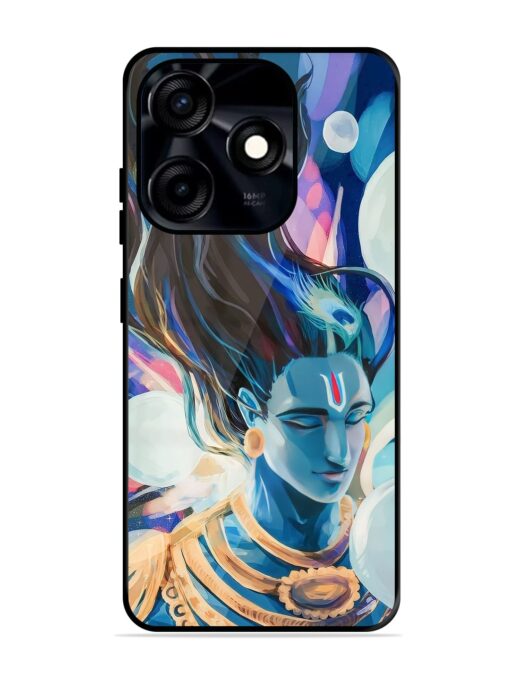 Bhagwan Sri Krishna Glossy Metal Phone Cover for Tecno Spark 10C Zapvi