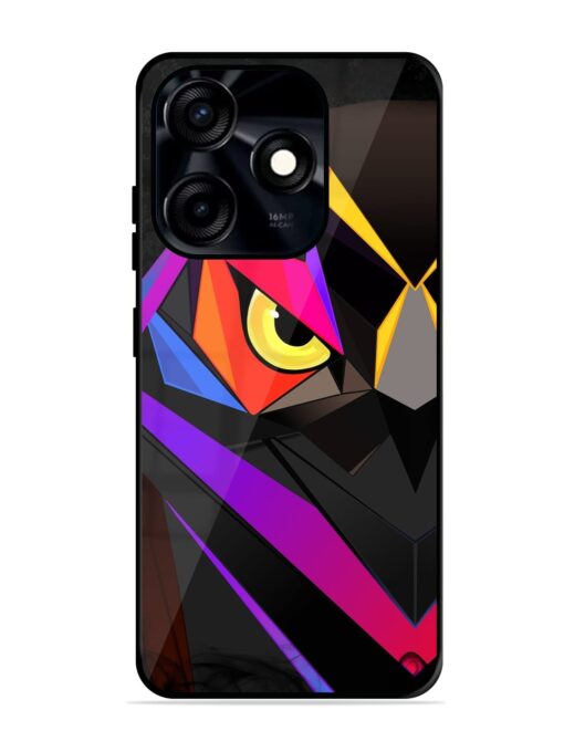 Wpap Owl Glossy Metal Phone Cover for Tecno Spark 10C Zapvi