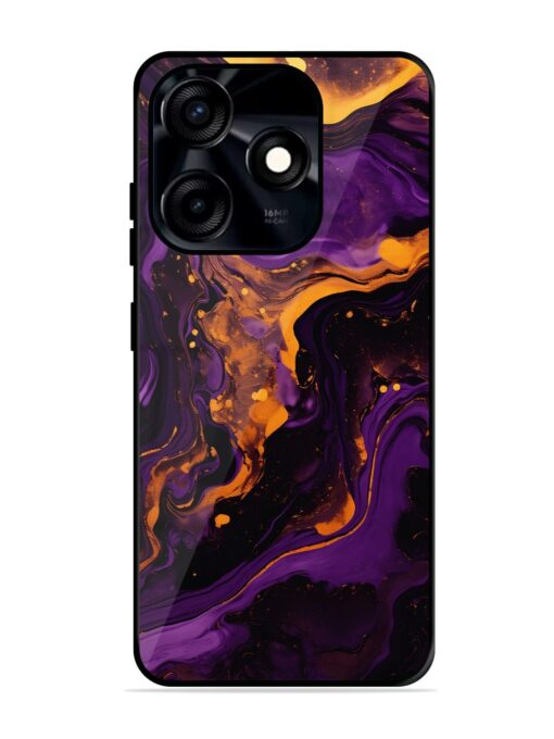 Painting Of A Purple Glossy Metal Phone Cover for Tecno Spark 10C Zapvi