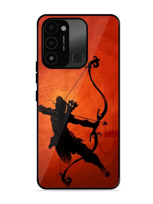 Illustration Lord Rama Glossy Metal Phone Cover for Tecno Spark 8C