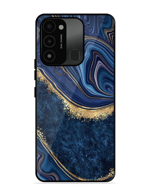 Abstract Background Blue Glossy Metal TPU Phone Cover for Tecno Spark 8C Zapvi