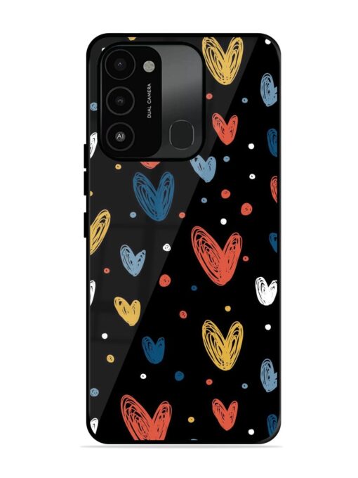 Happy Valentines Day Glossy Metal TPU Phone Cover for Tecno Spark 8C