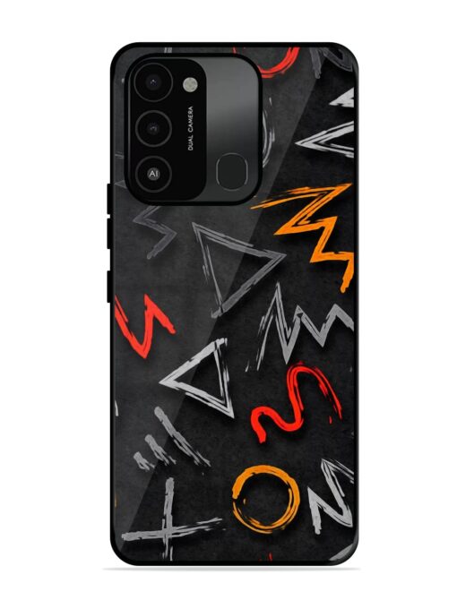 Grungy Graffiti Glossy Metal Phone Cover for Tecno Spark 8C