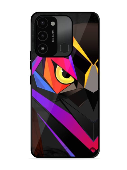 Wpap Owl Glossy Metal Phone Cover for Tecno Spark 8C Zapvi