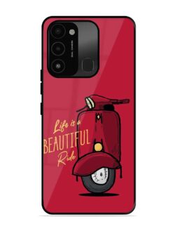 Life Is Beautiful Rides Glossy Metal Phone Cover for Tecno Spark Go (2022)