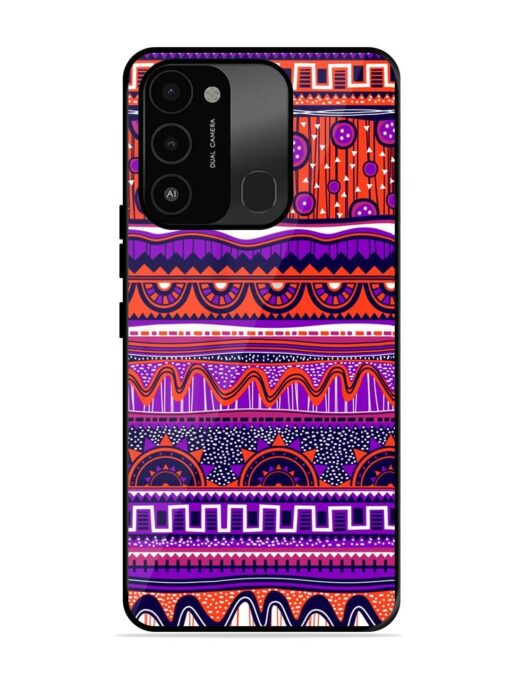 Ethnic Seamless Pattern Glossy Metal TPU Phone Cover for Tecno Spark Go (2022)