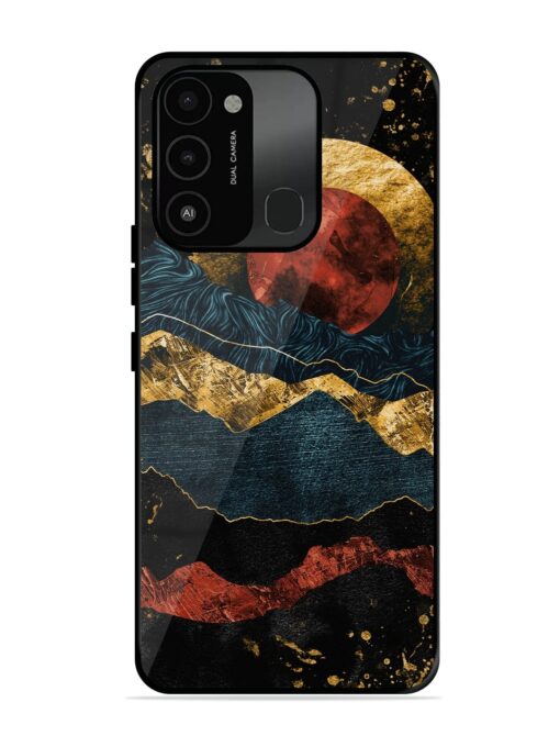 Gold Painting View Glossy Metal Phone Cover for Tecno Spark Go (2022)