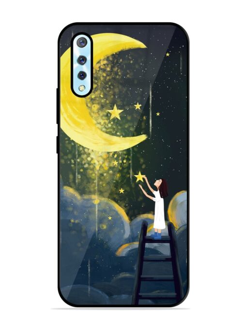 Moonlight Healing Night Illustration Glossy Metal TPU Phone Cover for Vivo S1