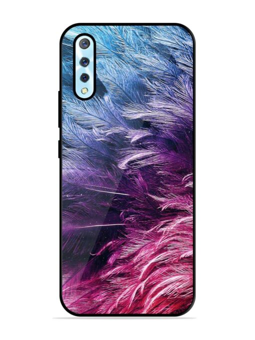 Light Grey Feather Background Glossy Metal Phone Cover for Vivo S1 Zapvi