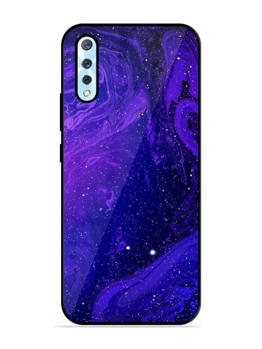 Galaxy Acrylic Abstract Art Glossy Metal Phone Cover for Vivo S1