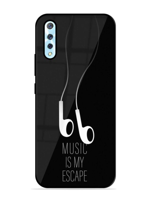 Music Is My Escape Glossy Metal Phone Cover for Vivo S1 Zapvi