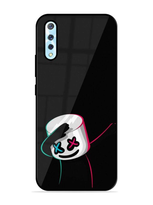 Black Marshmallow Glossy Metal Phone Cover for Vivo S1 Zapvi