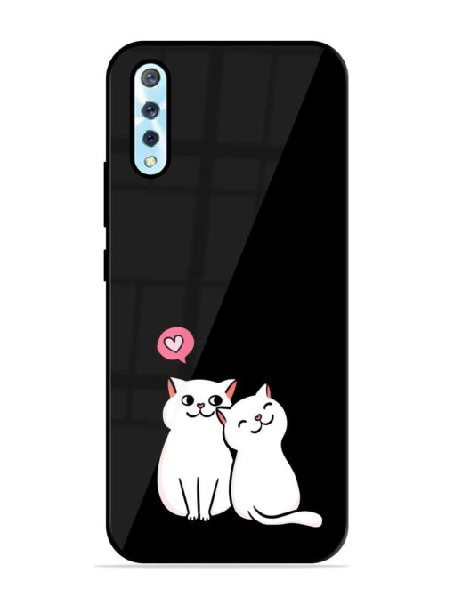 Cat Love Glossy Metal Phone Cover for Vivo S1