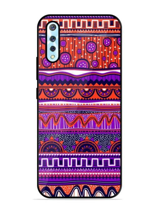 Ethnic Seamless Pattern Glossy Metal TPU Phone Cover for Vivo S1 Zapvi