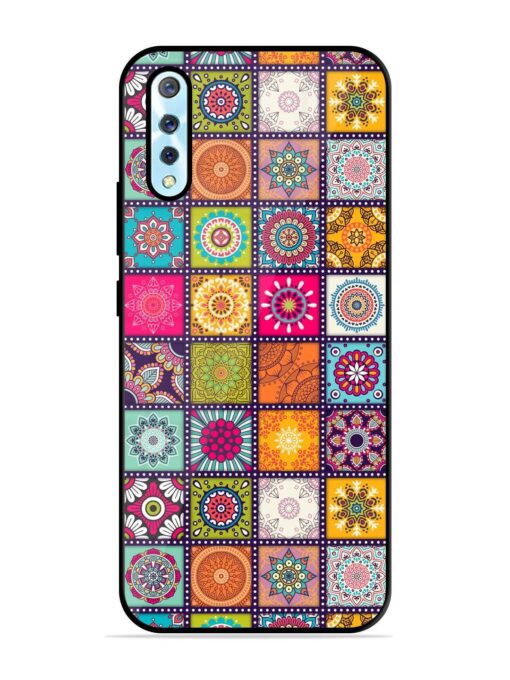 Seamless Pattern Vintage Glossy Metal Phone Cover for Vivo S1 Zapvi