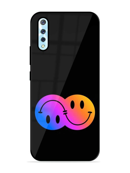 Gradient Smile Art Glossy Metal TPU Phone Cover for Vivo S1 Zapvi