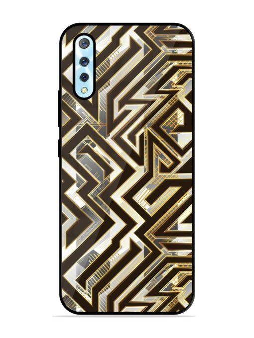 Technology Geometric Seamless Glossy Metal Phone Cover for Vivo S1 Zapvi