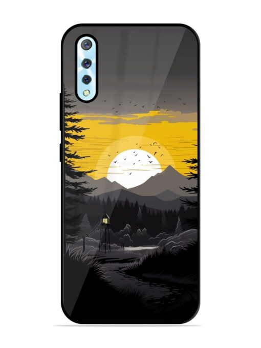 Sunset Vector Glossy Metal Phone Cover for Vivo S1 Zapvi