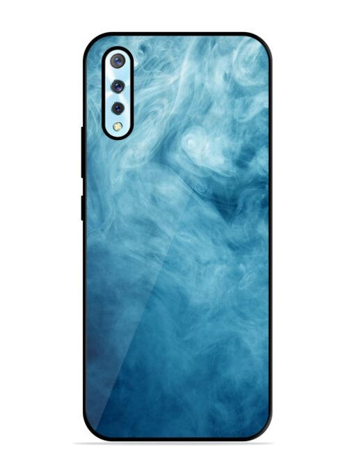 Blue Smoke Art Glossy Metal Phone Cover for Vivo S1