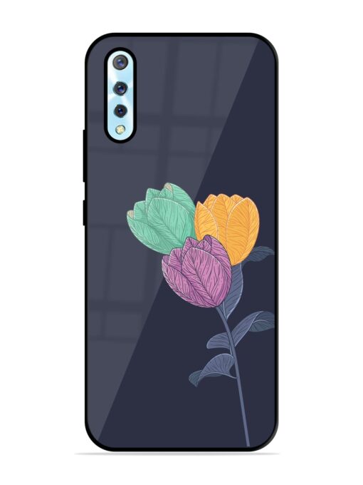 Flower Vector Glossy Metal Phone Cover for Vivo S1 Zapvi