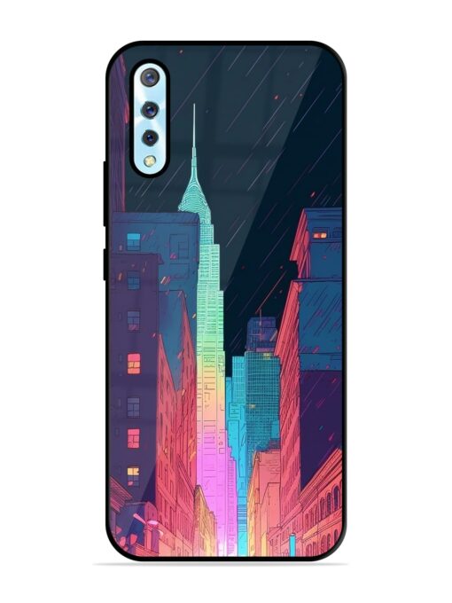 Minimal City Art Glossy Metal Phone Cover for Vivo S1