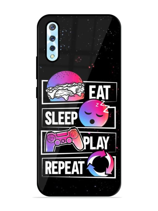 Eat Sleep Play Repeat Glossy Metal Phone Cover for Vivo S1